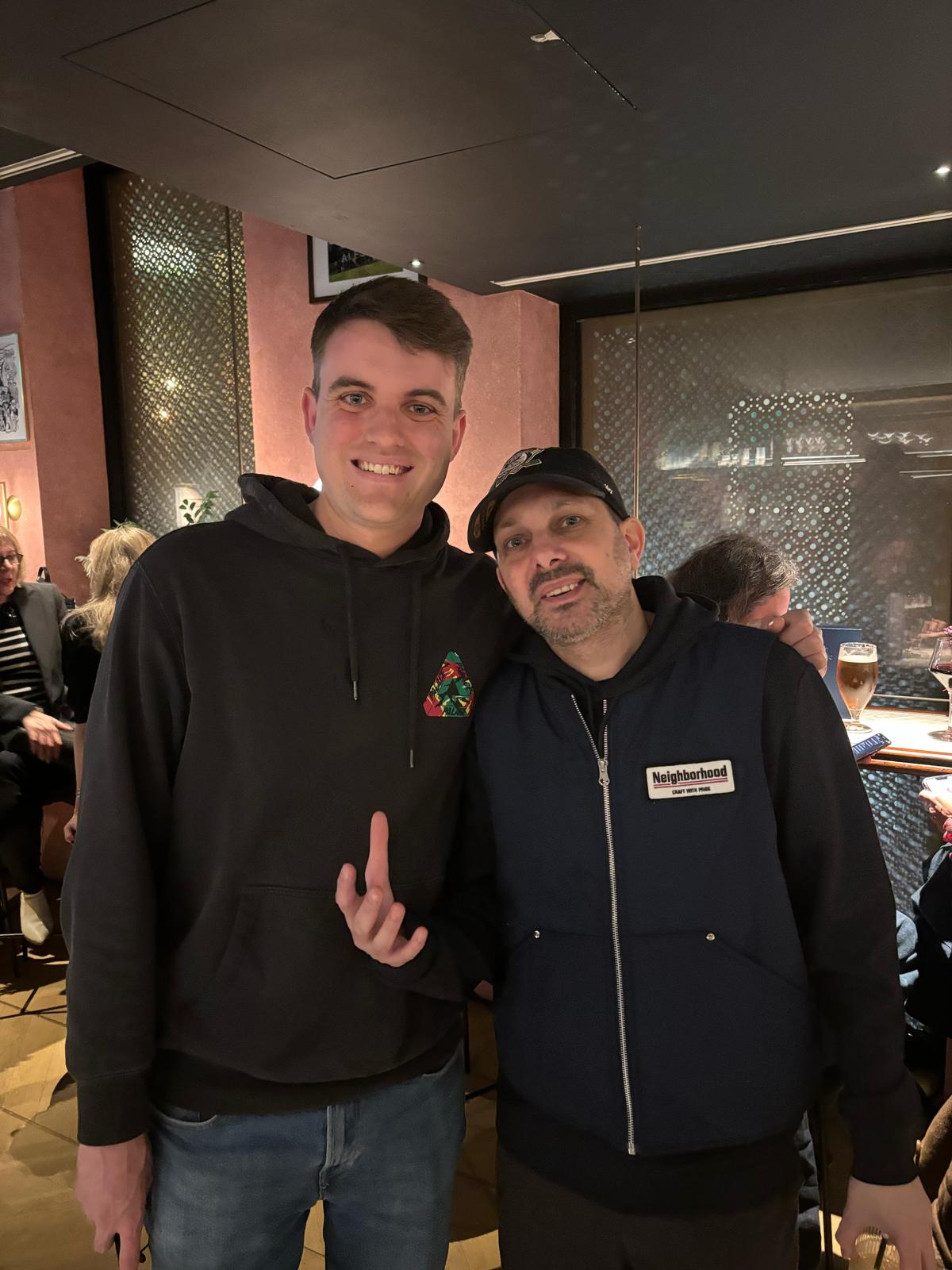 George Berryman and Dynamo smiling together at a magic event.