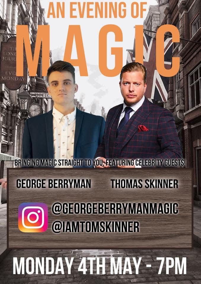 Poster for an Evening of Magic featuring George Berryman and other names.
